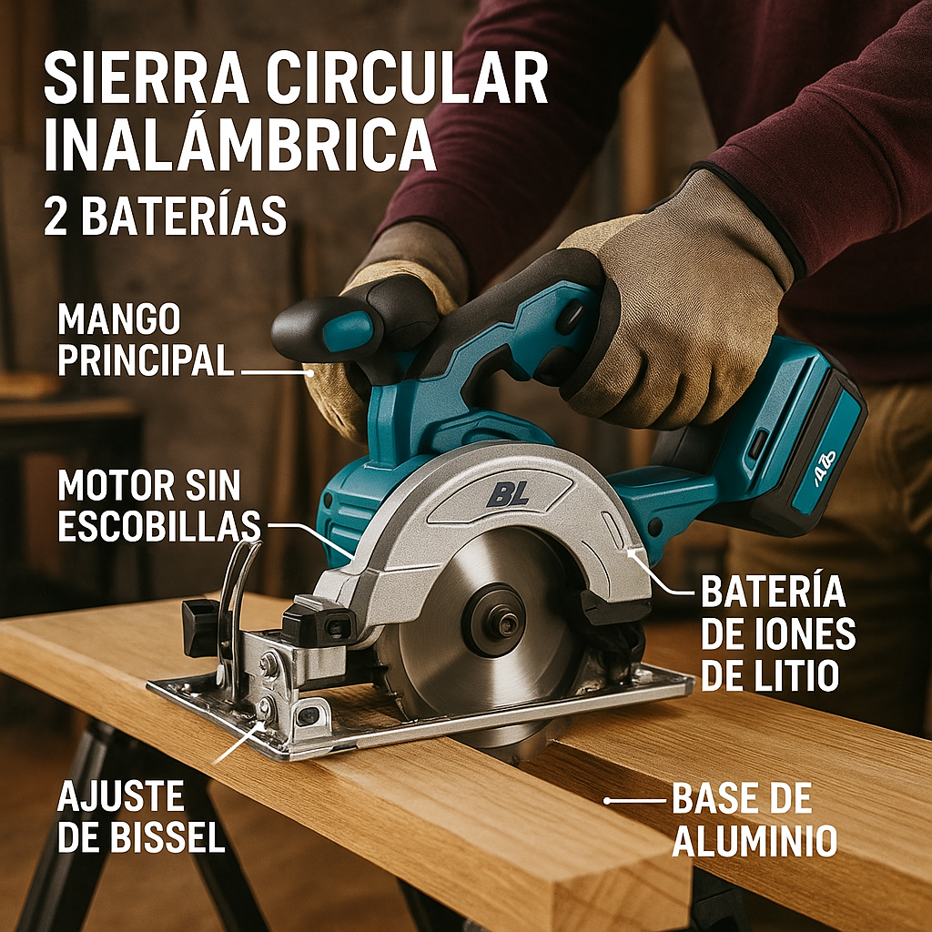 Sierra Circular Inalámbrica Portátil 98v